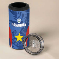 Custom Paraguay Football 4 in 1 Can Cooler Tumbler La Albirroja Pride - Wonder Print Shop