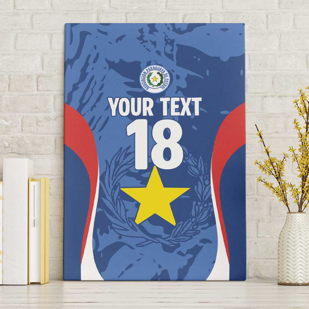 Custom Paraguay Football Canvas Wall Art La Albirroja Pride - Wonder Print Shop