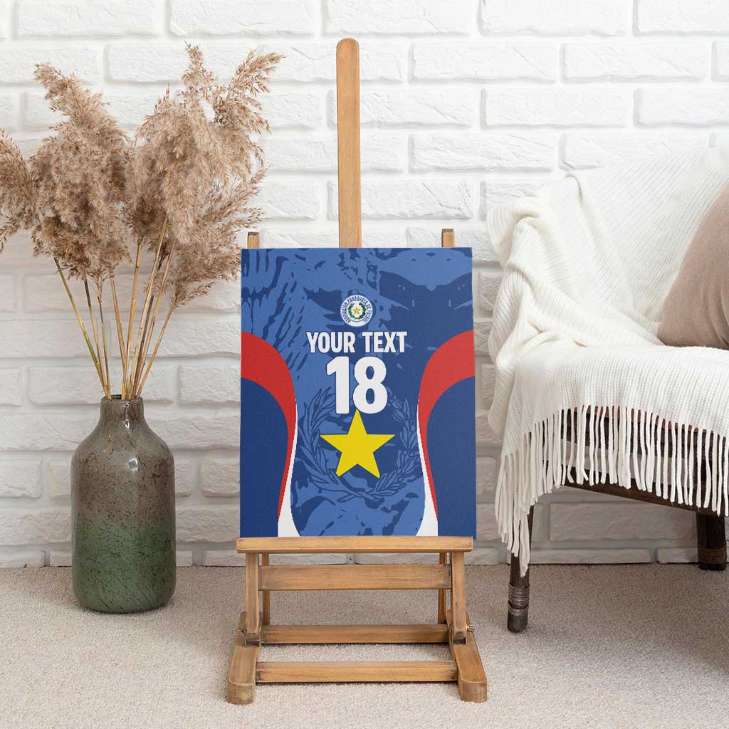 Custom Paraguay Football Canvas Wall Art La Albirroja Pride - Wonder Print Shop