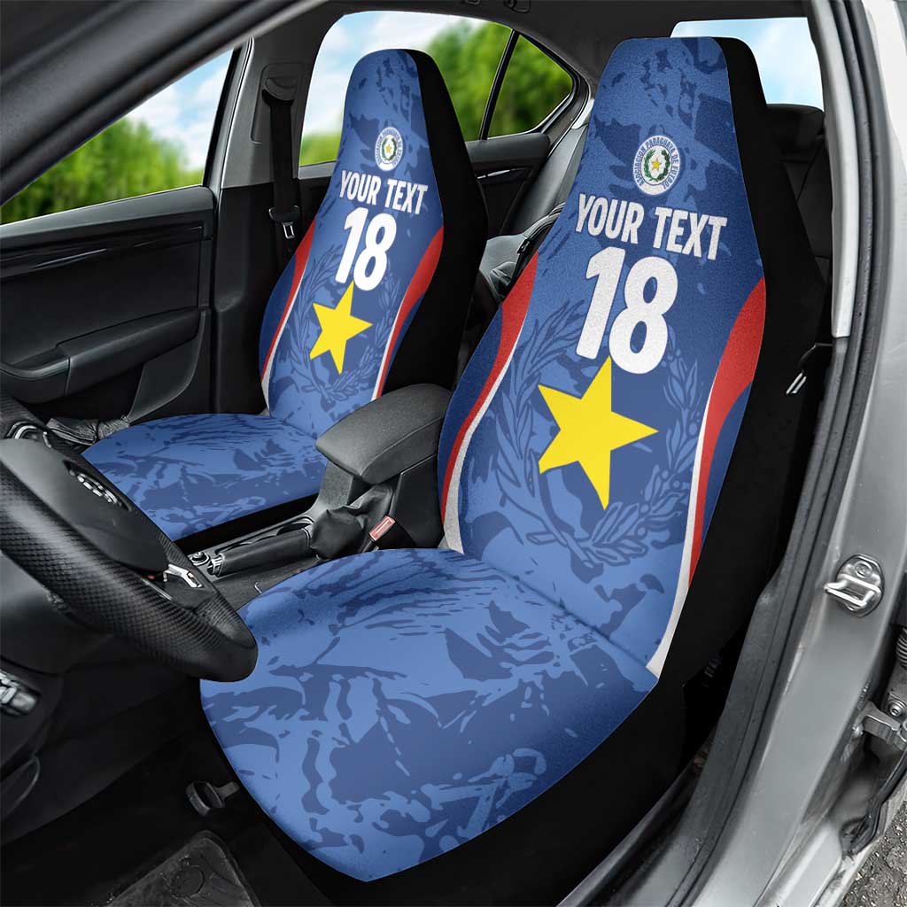 Custom Paraguay Football Car Seat Cover La Albirroja Pride - Wonder Print Shop