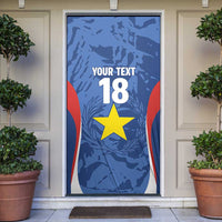 Custom Paraguay Football Door Cover La Albirroja Pride - Wonder Print Shop