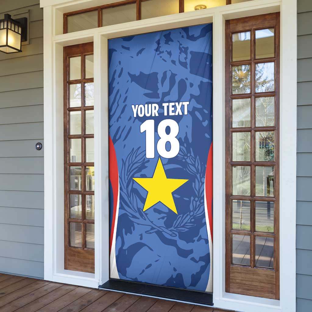 Custom Paraguay Football Door Cover La Albirroja Pride - Wonder Print Shop