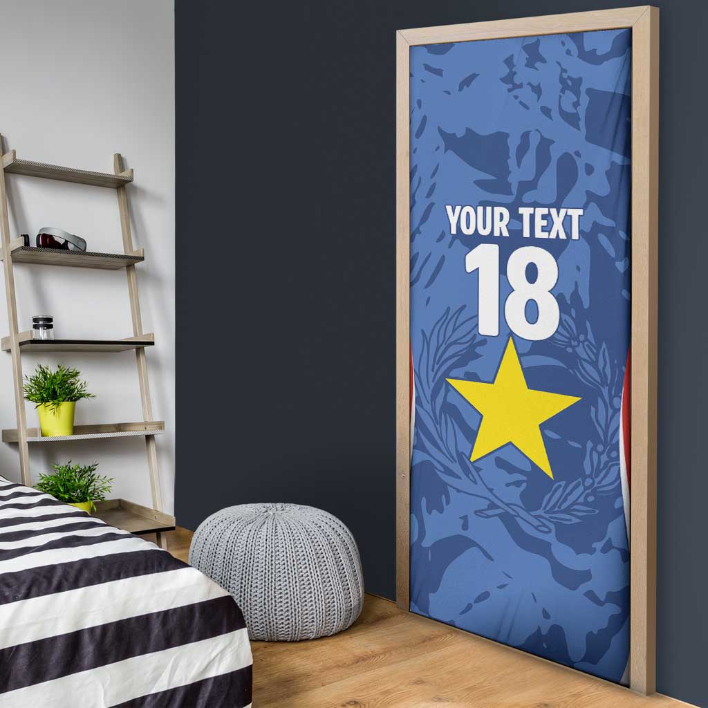 Custom Paraguay Football Door Cover La Albirroja Pride - Wonder Print Shop