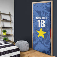 Custom Paraguay Football Door Cover La Albirroja Pride - Wonder Print Shop
