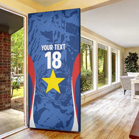 Custom Paraguay Football Door Cover La Albirroja Pride - Wonder Print Shop