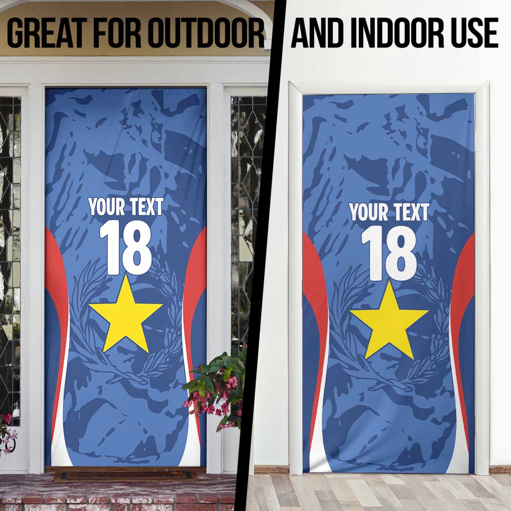 Custom Paraguay Football Door Cover La Albirroja Pride - Wonder Print Shop