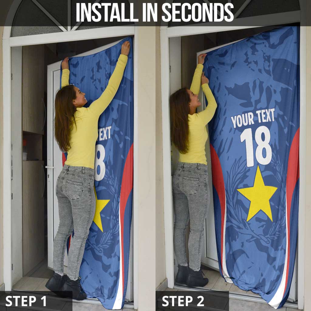 Custom Paraguay Football Door Cover La Albirroja Pride - Wonder Print Shop