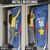 Custom Paraguay Football Door Cover La Albirroja Pride - Wonder Print Shop