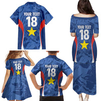 Custom Paraguay Football Family Matching Puletasi and Hawaiian Shirt La Albirroja Pride - Wonder Print Shop
