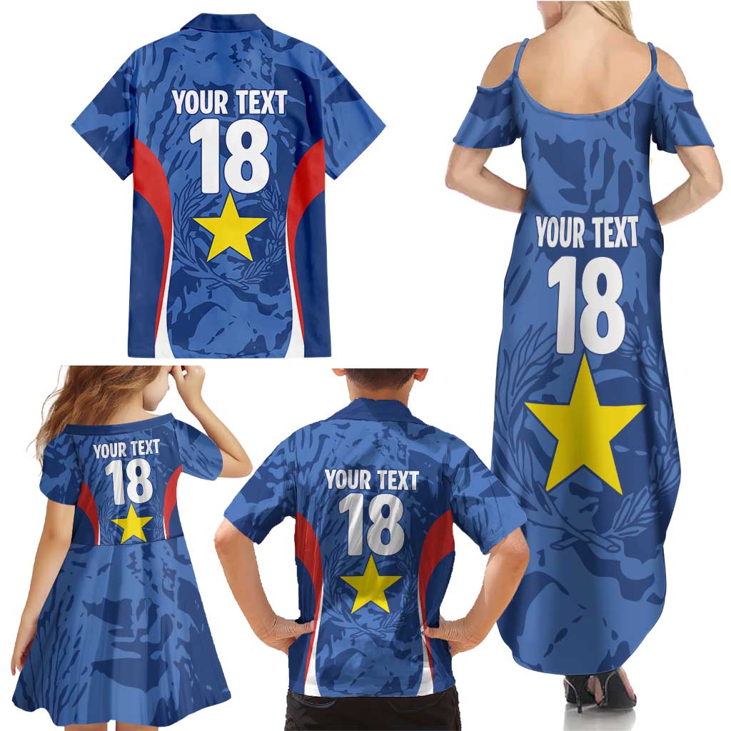 Custom Paraguay Football Family Matching Summer Maxi Dress and Hawaiian Shirt La Albirroja Pride - Wonder Print Shop