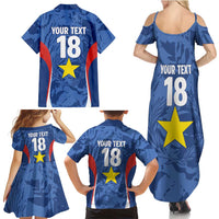 Custom Paraguay Football Family Matching Summer Maxi Dress and Hawaiian Shirt La Albirroja Pride - Wonder Print Shop