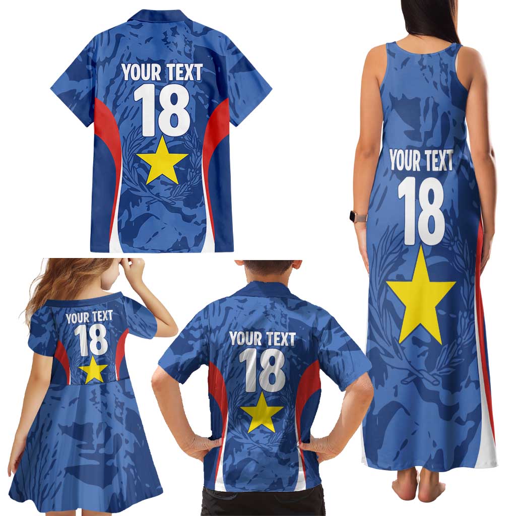 Custom Paraguay Football Family Matching Tank Maxi Dress and Hawaiian Shirt La Albirroja Pride - Wonder Print Shop
