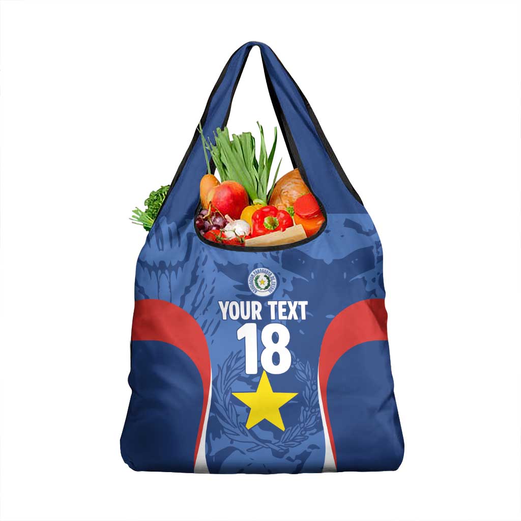 Custom Paraguay Football Grocery Bag La Albirroja Pride - Wonder Print Shop