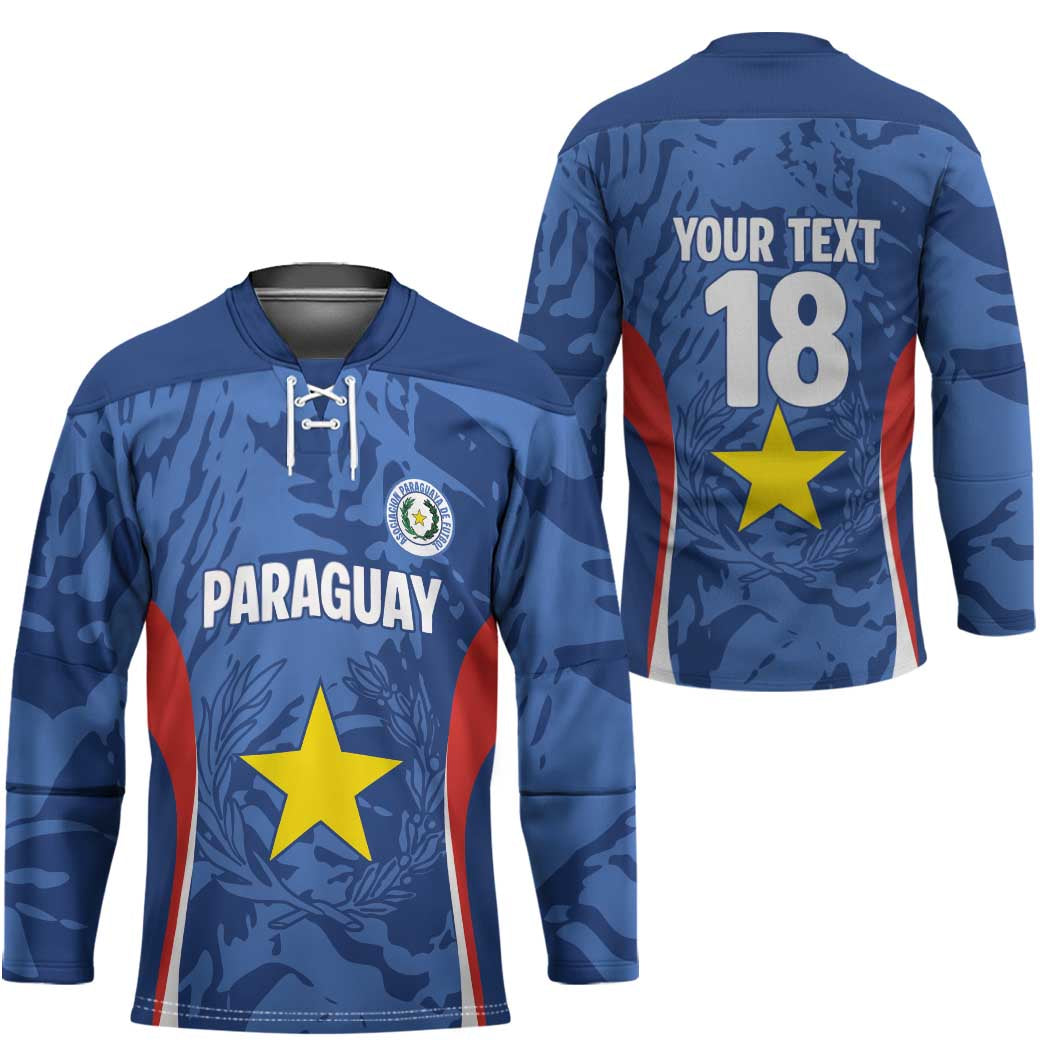 Custom Paraguay Football Hockey Jersey La Albirroja Pride - Wonder Print Shop