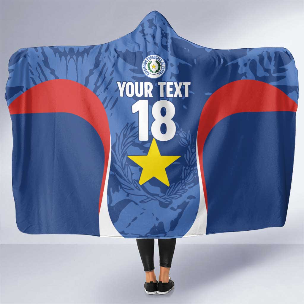 Custom Paraguay Football Hooded Blanket La Albirroja Pride - Wonder Print Shop