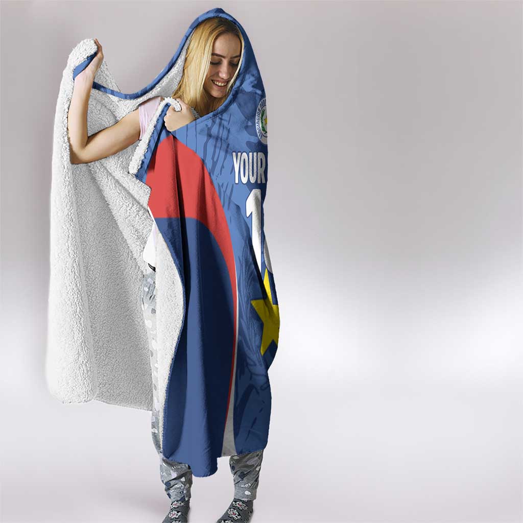 Custom Paraguay Football Hooded Blanket La Albirroja Pride - Wonder Print Shop