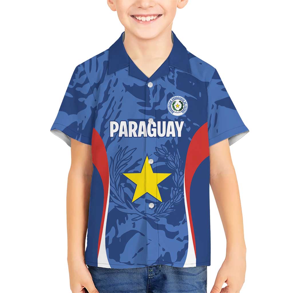 Custom Paraguay Football Kid Hawaiian Shirt La Albirroja Pride - Wonder Print Shop