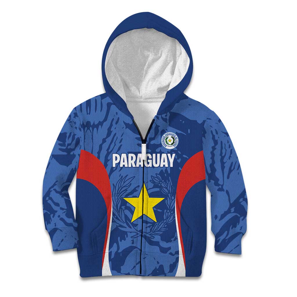 Custom Paraguay Football Kid Hoodie La Albirroja Pride - Wonder Print Shop
