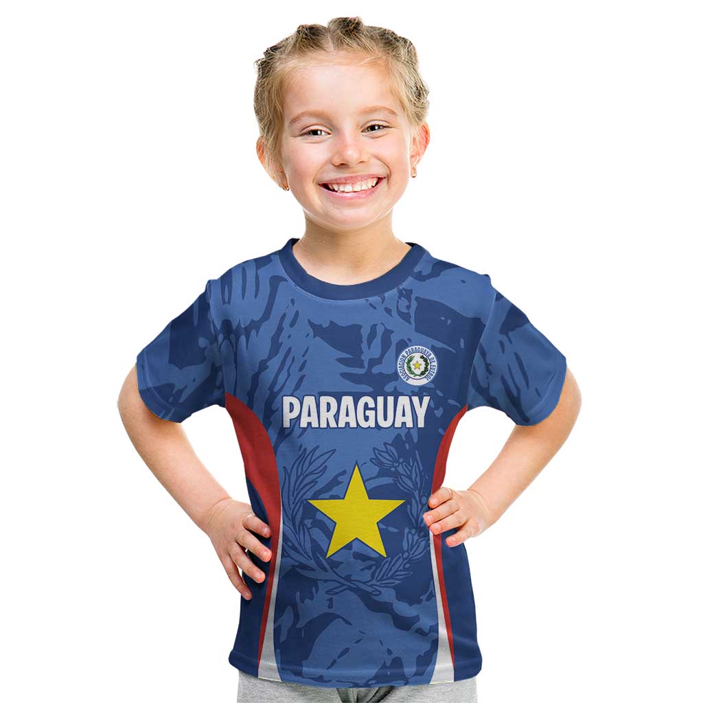 Custom Paraguay Football Kid T Shirt La Albirroja Pride - Wonder Print Shop