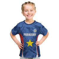 Custom Paraguay Football Kid T Shirt La Albirroja Pride - Wonder Print Shop