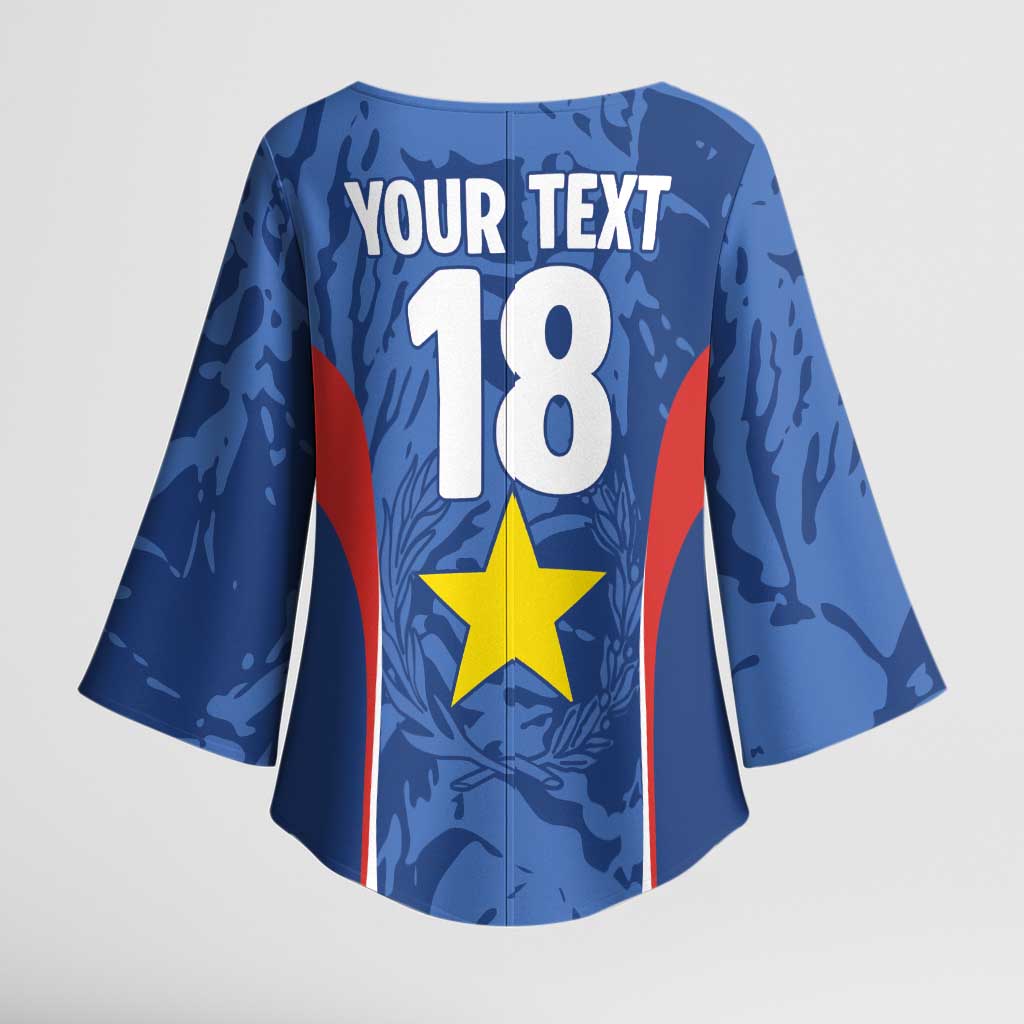Custom Paraguay Football Kimono Sleeve Blouse La Albirroja Pride - Wonder Print Shop