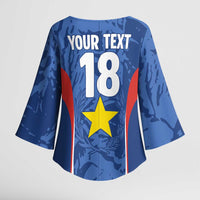 Custom Paraguay Football Kimono Sleeve Blouse La Albirroja Pride - Wonder Print Shop