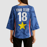 Custom Paraguay Football Kimono Sleeve Blouse La Albirroja Pride - Wonder Print Shop