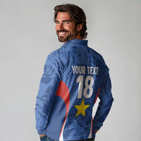 Custom Paraguay Football Long Sleeve Polo Shirt La Albirroja Pride - Wonder Print Shop