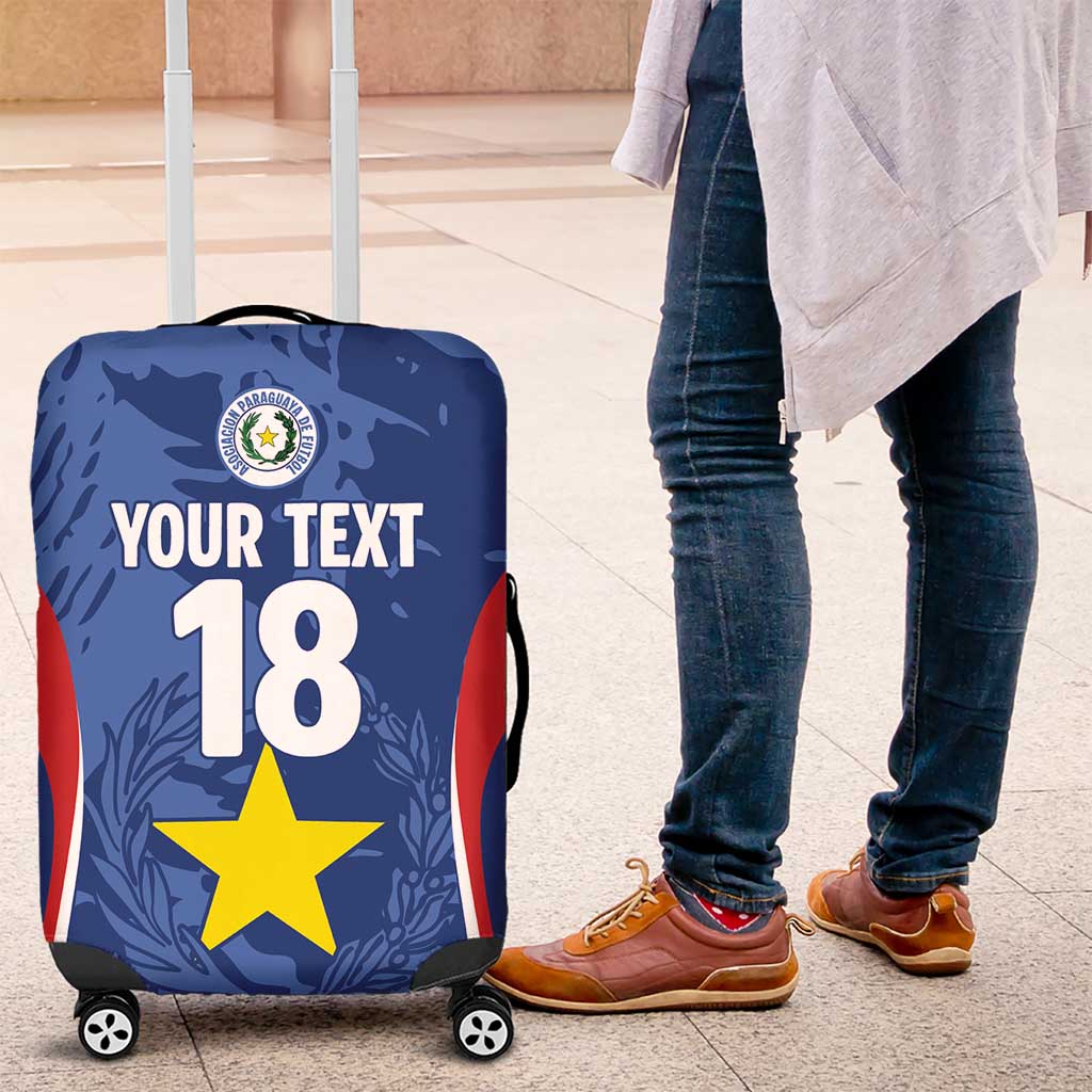 Custom Paraguay Football Luggage Cover La Albirroja Pride - Wonder Print Shop