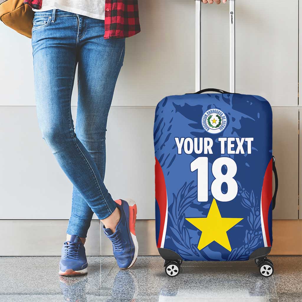 Custom Paraguay Football Luggage Cover La Albirroja Pride - Wonder Print Shop
