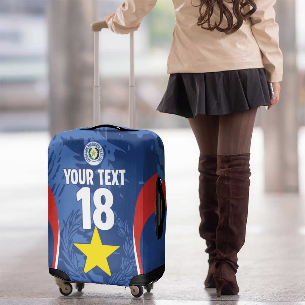 Custom Paraguay Football Luggage Cover La Albirroja Pride - Wonder Print Shop