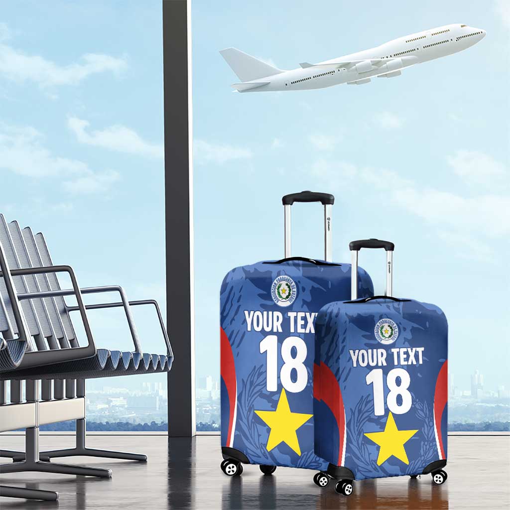 Custom Paraguay Football Luggage Cover La Albirroja Pride - Wonder Print Shop