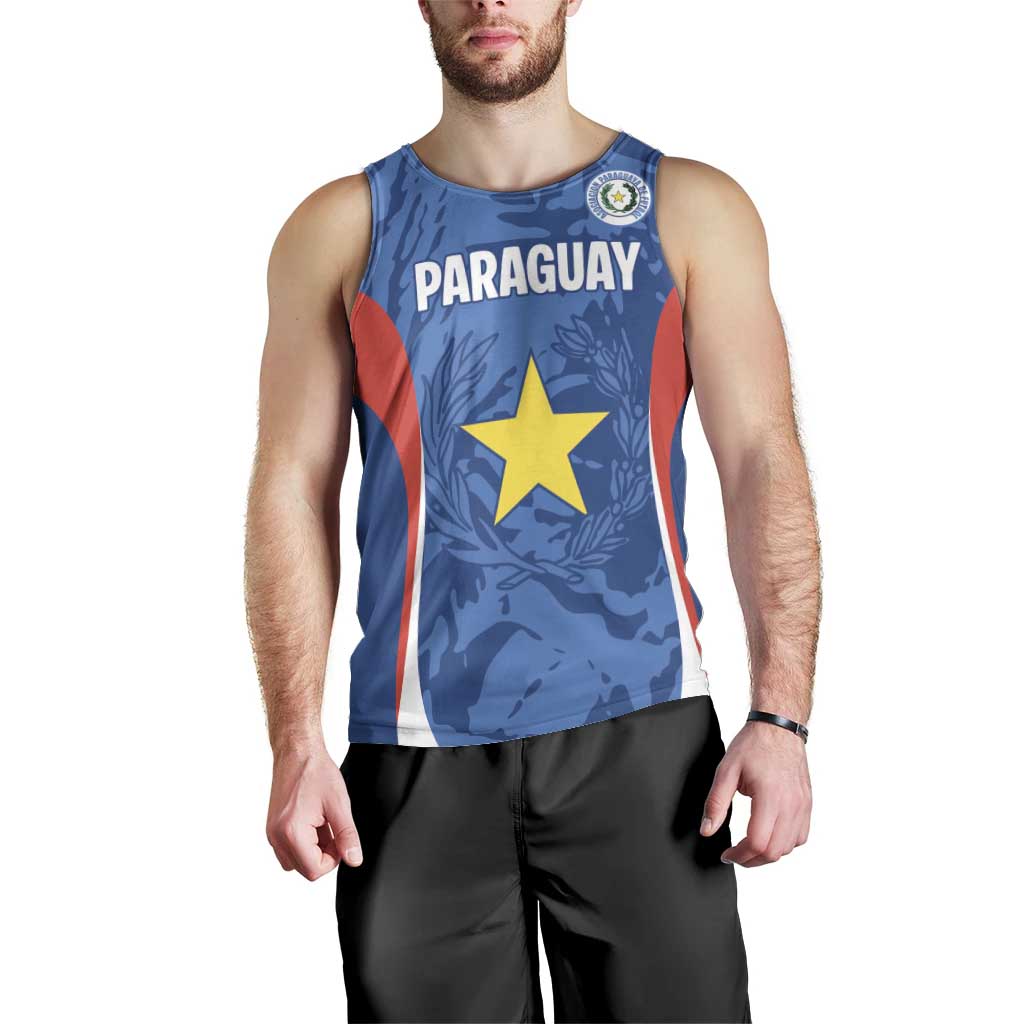 Custom Paraguay Football Men Tank Top La Albirroja Pride - Wonder Print Shop