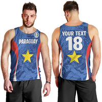 Custom Paraguay Football Men Tank Top La Albirroja Pride - Wonder Print Shop