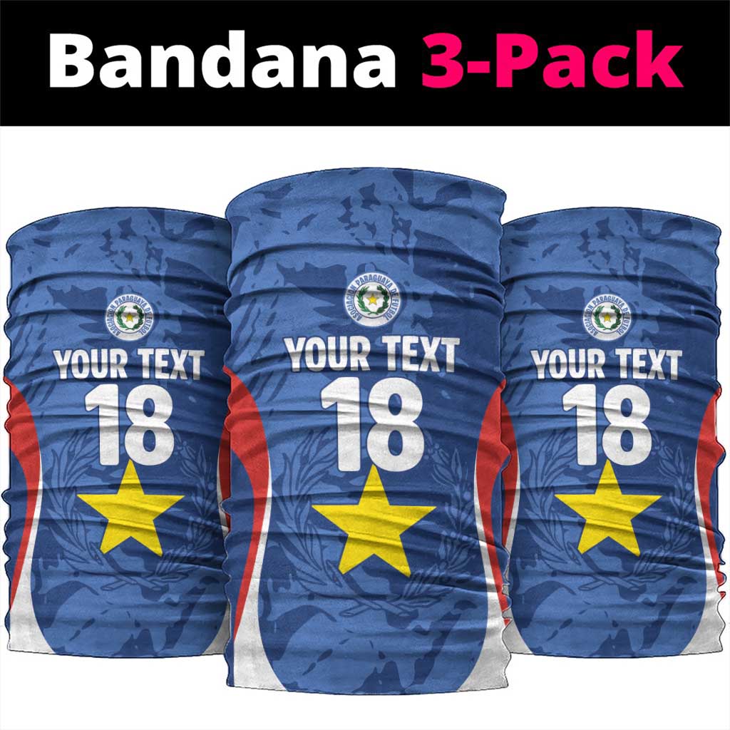 Custom Paraguay Football Neck Gaiter La Albirroja Pride - Wonder Print Shop