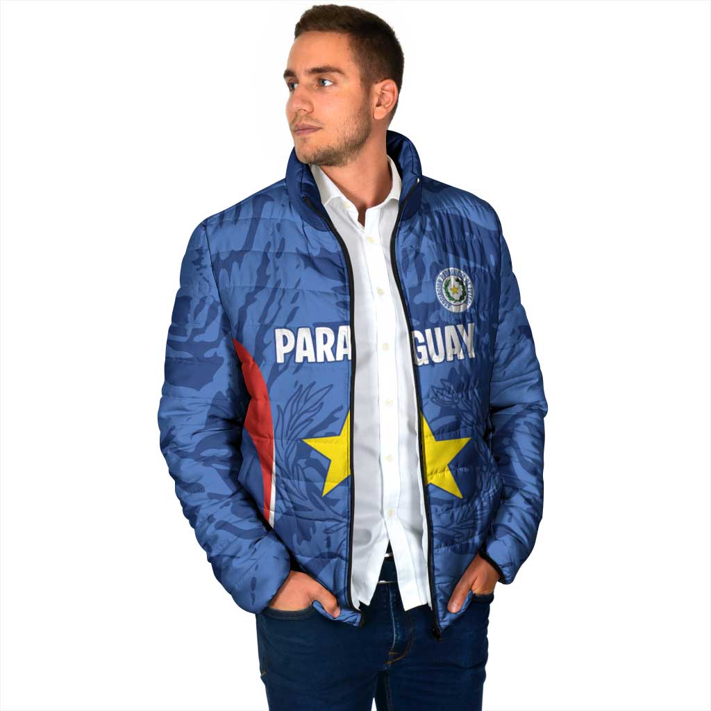 Custom Paraguay Football Padded Jacket La Albirroja Pride - Wonder Print Shop