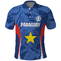 Custom Paraguay Football Polo Shirt La Albirroja Pride - Wonder Print Shop