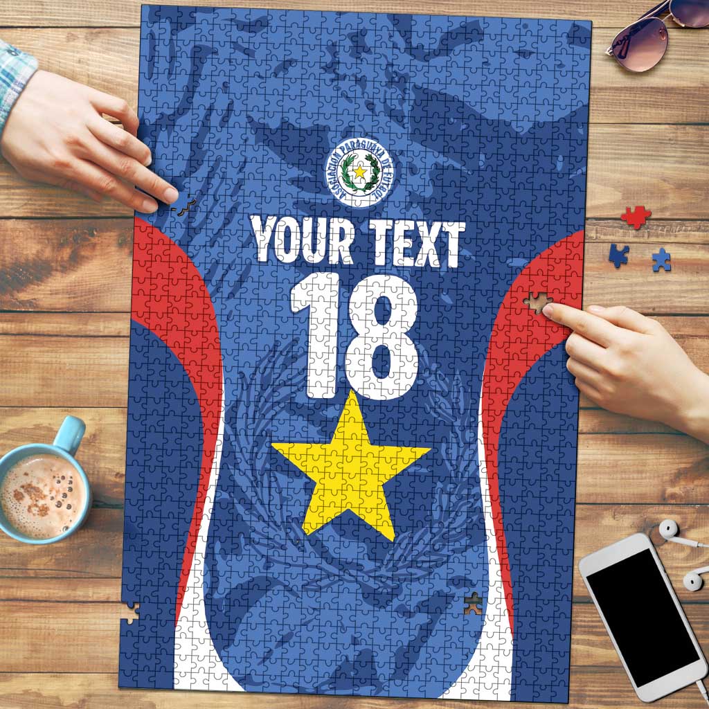 Custom Paraguay Football Puzzle La Albirroja Pride - Wonder Print Shop