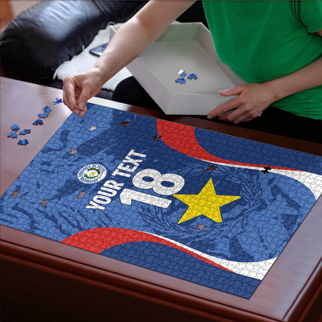 Custom Paraguay Football Puzzle La Albirroja Pride - Wonder Print Shop