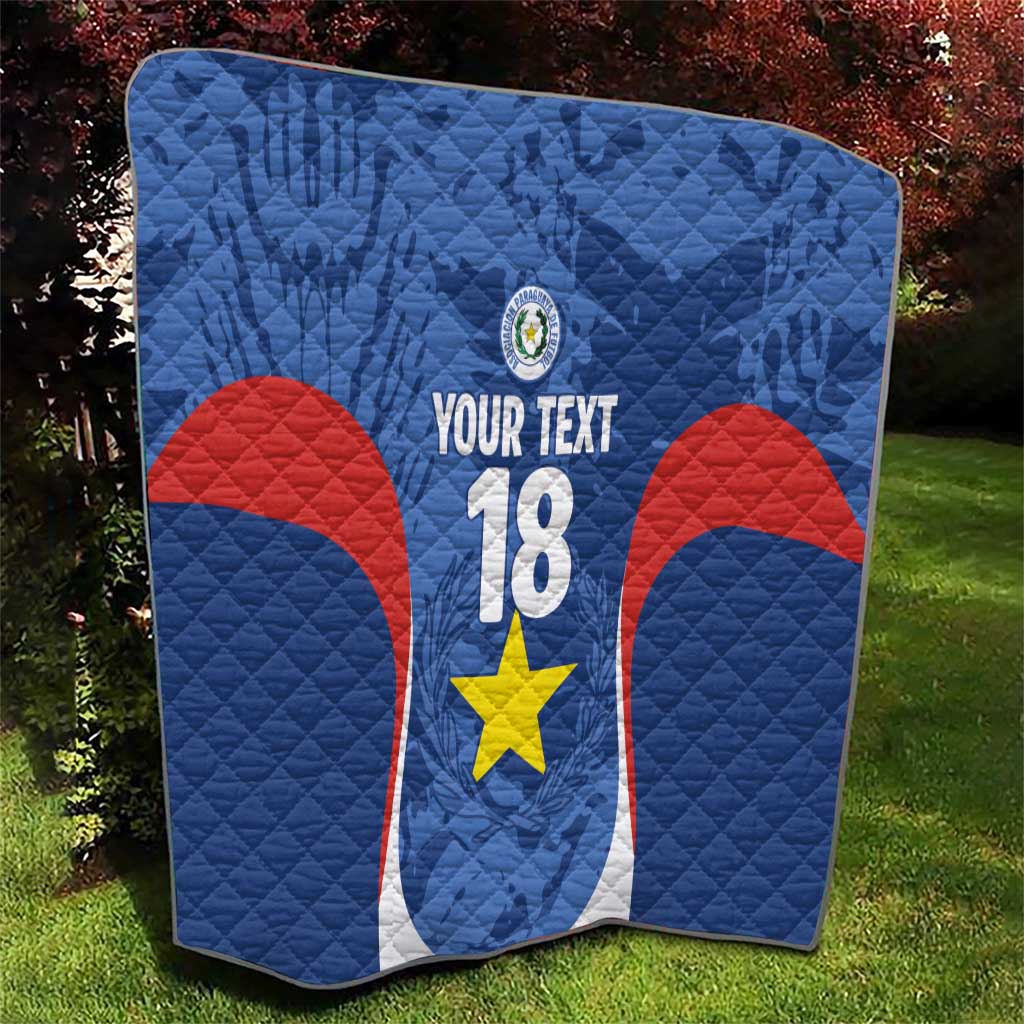 Custom Paraguay Football Quilt La Albirroja Pride - Wonder Print Shop