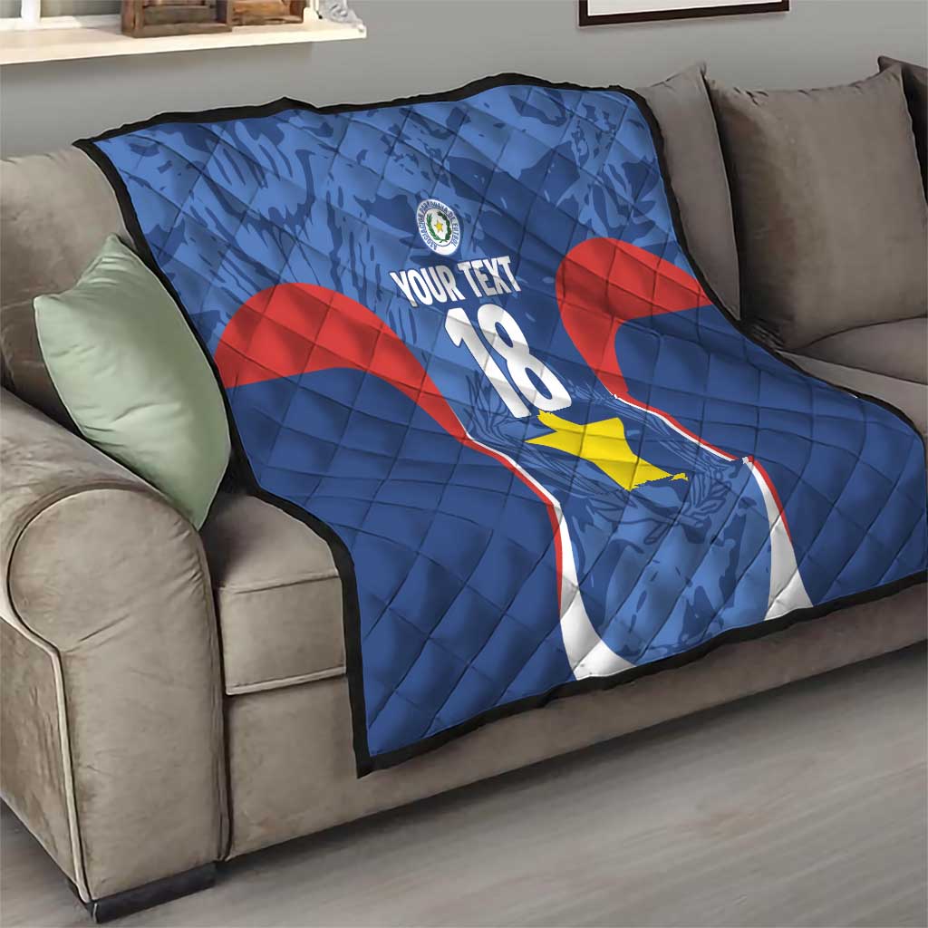 Custom Paraguay Football Quilt La Albirroja Pride - Wonder Print Shop