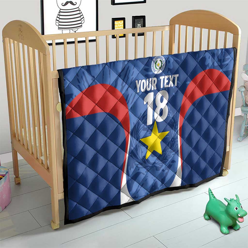 Custom Paraguay Football Quilt La Albirroja Pride - Wonder Print Shop