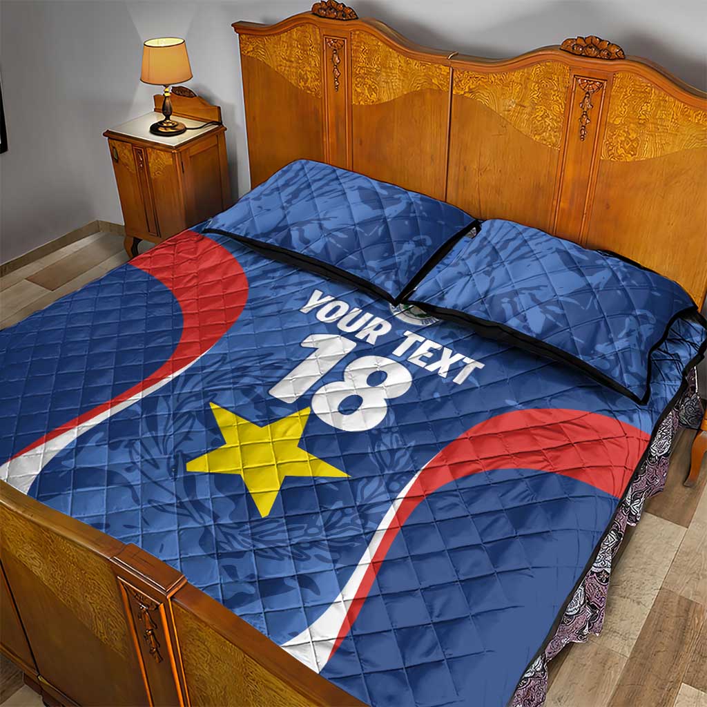 Custom Paraguay Football Quilt Bed Set La Albirroja Pride - Wonder Print Shop