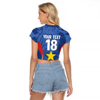 Custom Paraguay Football Raglan Cropped T Shirt La Albirroja Pride - Wonder Print Shop