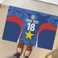 Custom Paraguay Football Rubber Doormat La Albirroja Pride - undefined