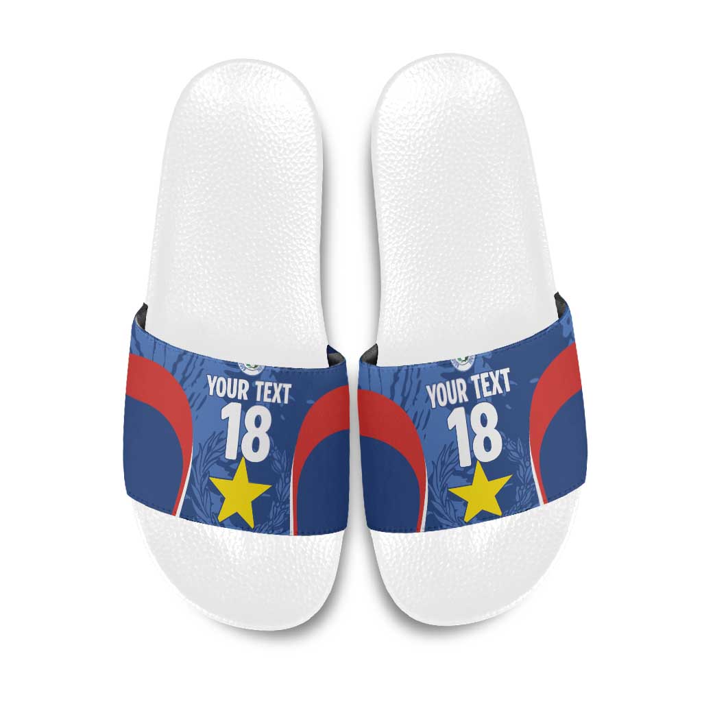 Custom Paraguay Football Slide Sandals La Albirroja Pride - Wonder Print Shop
