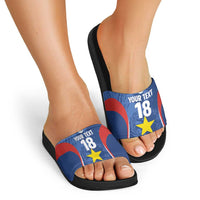 Custom Paraguay Football Slide Sandals La Albirroja Pride - Wonder Print Shop