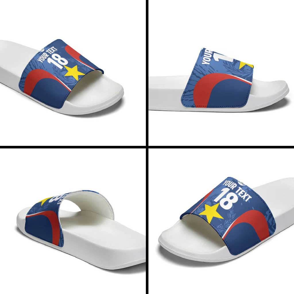 Custom Paraguay Football Slide Sandals La Albirroja Pride - Wonder Print Shop
