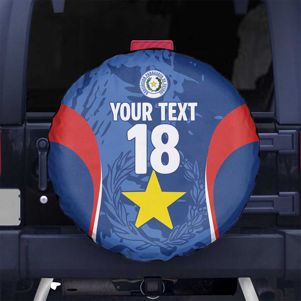 Custom Paraguay Football Spare Tire Cover La Albirroja Pride - Wonder Print Shop