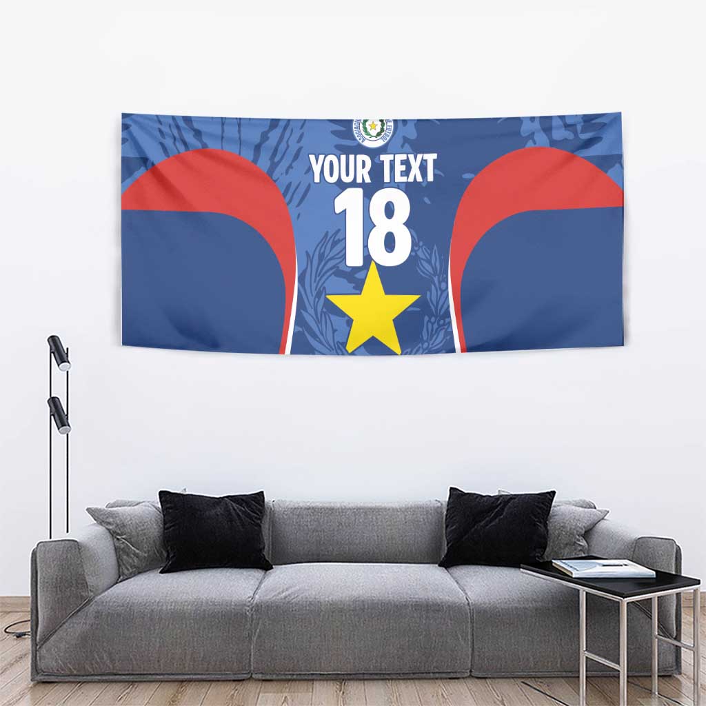 Custom Paraguay Football Tapestry La Albirroja Pride - Wonder Print Shop